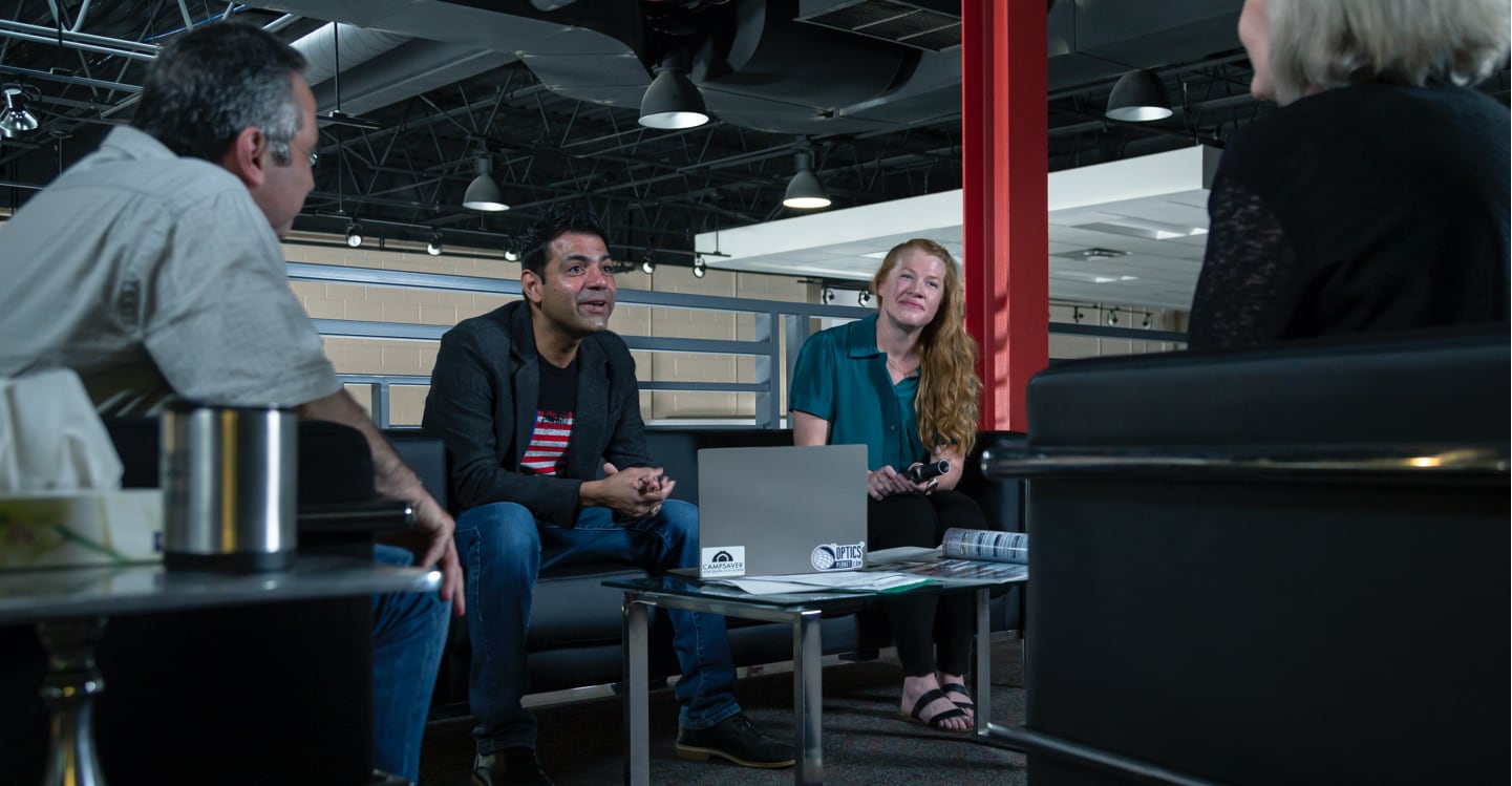 Team Meeting in One of Our Lounges